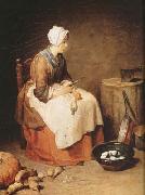 Jean Baptiste Simeon Chardin The Kitchen Maid (mk08) oil on canvas